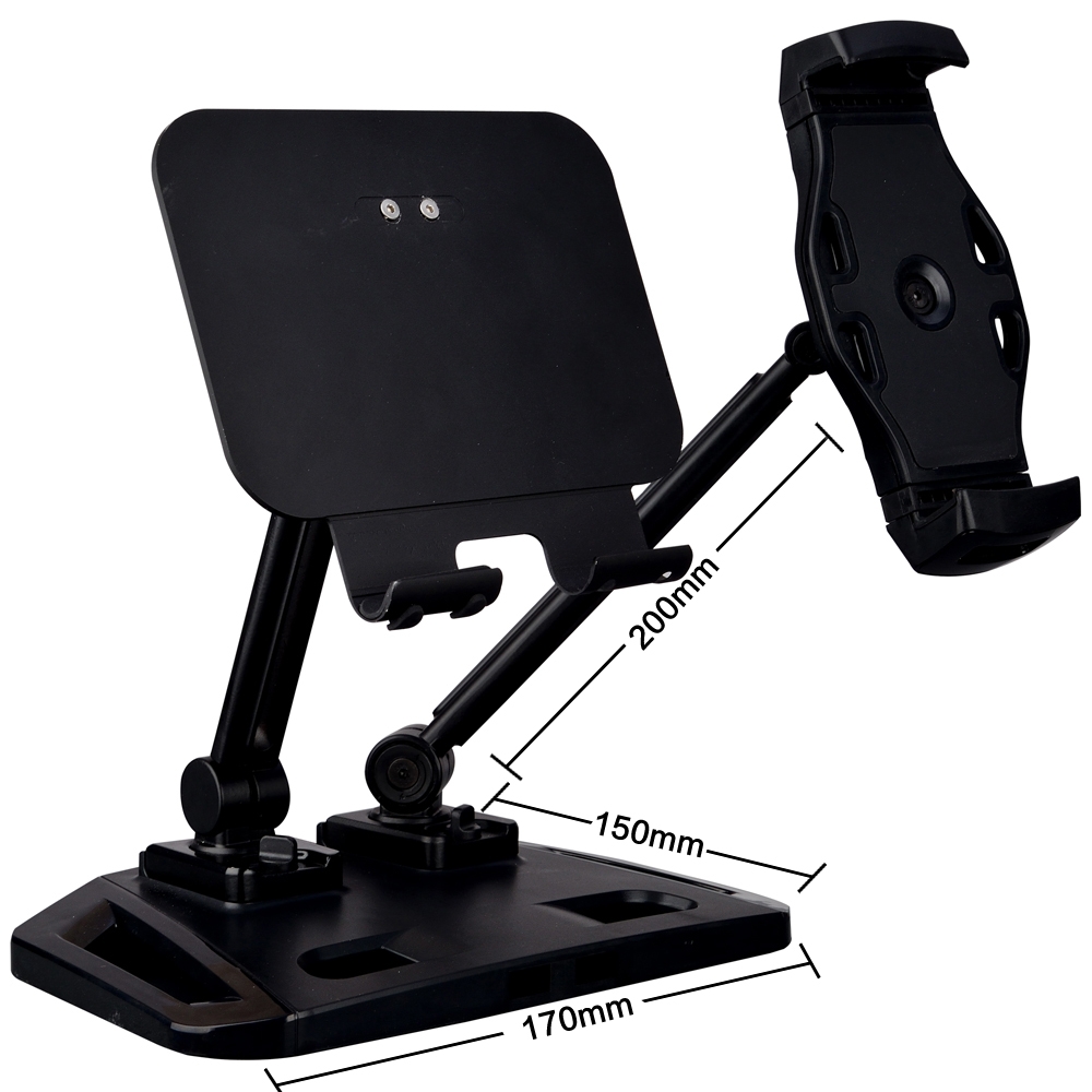 Universal and Adjustable Double Arm Stand Holder White — image 3