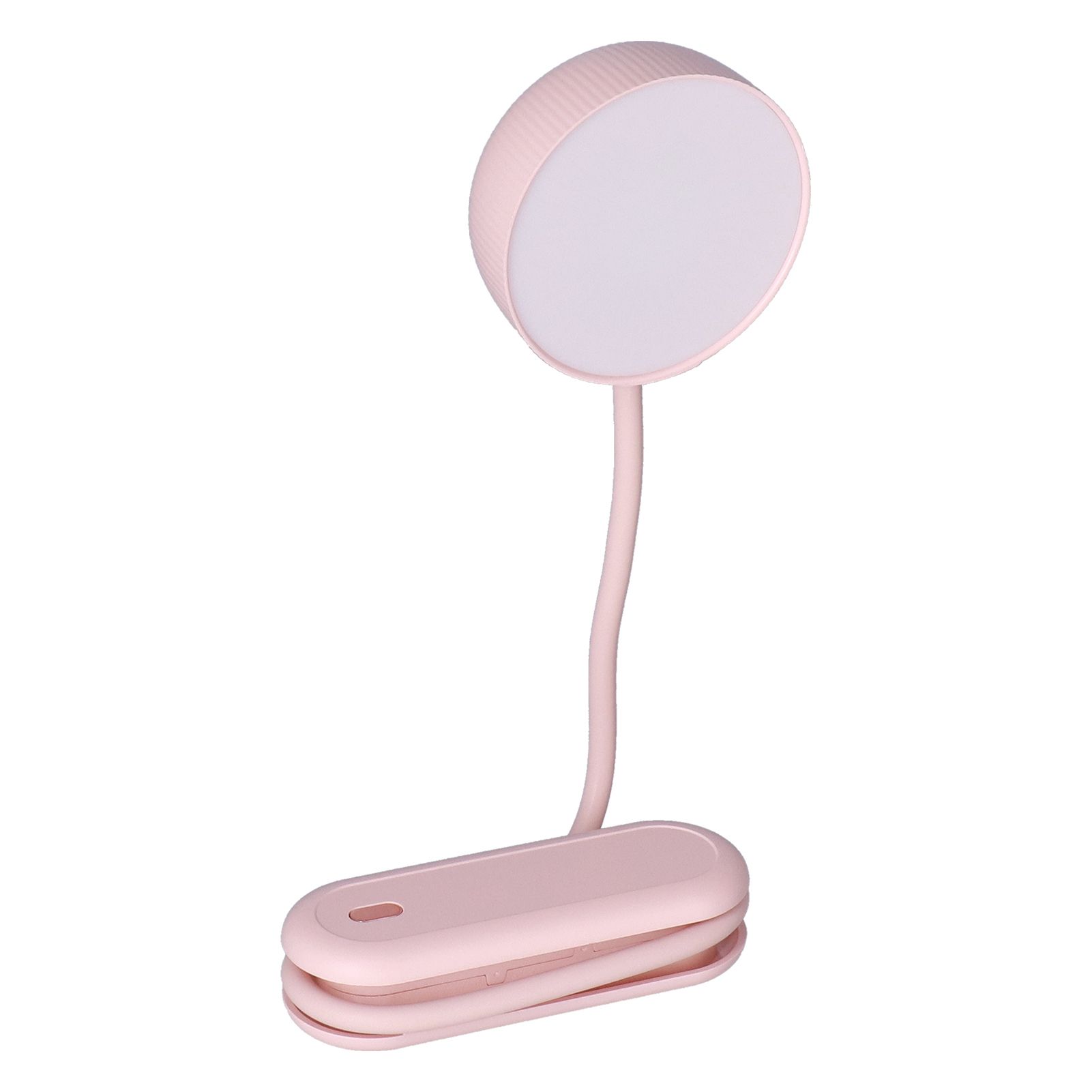 LED Desk Lamp with Gooseneck Night Light 3 Color Stepless Dimming Foldable Eye Protection Lamp USB ChargingPink — image 3