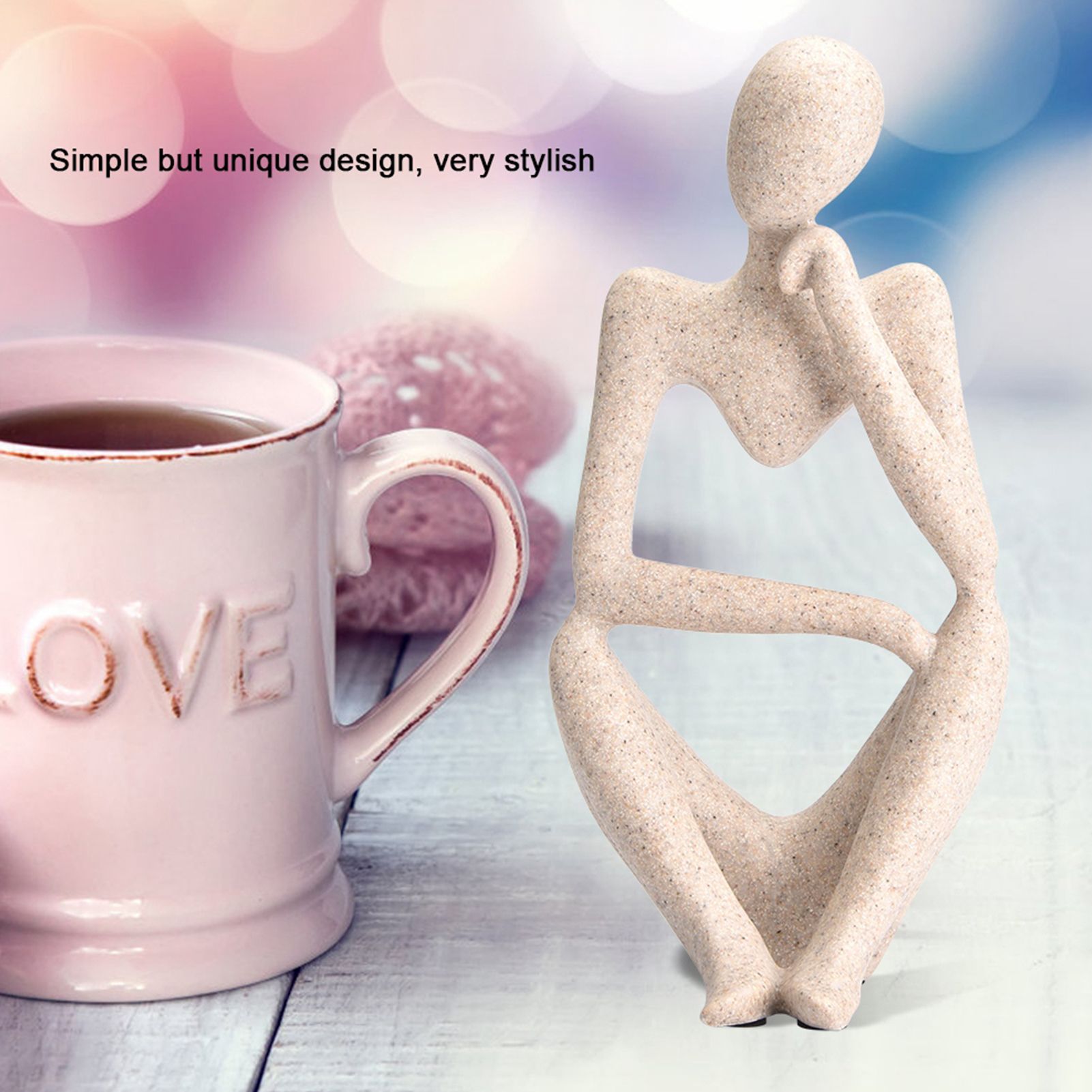 Abstract Character Figurines Thinker Desk Decor Home Decoration Ornament — image 2