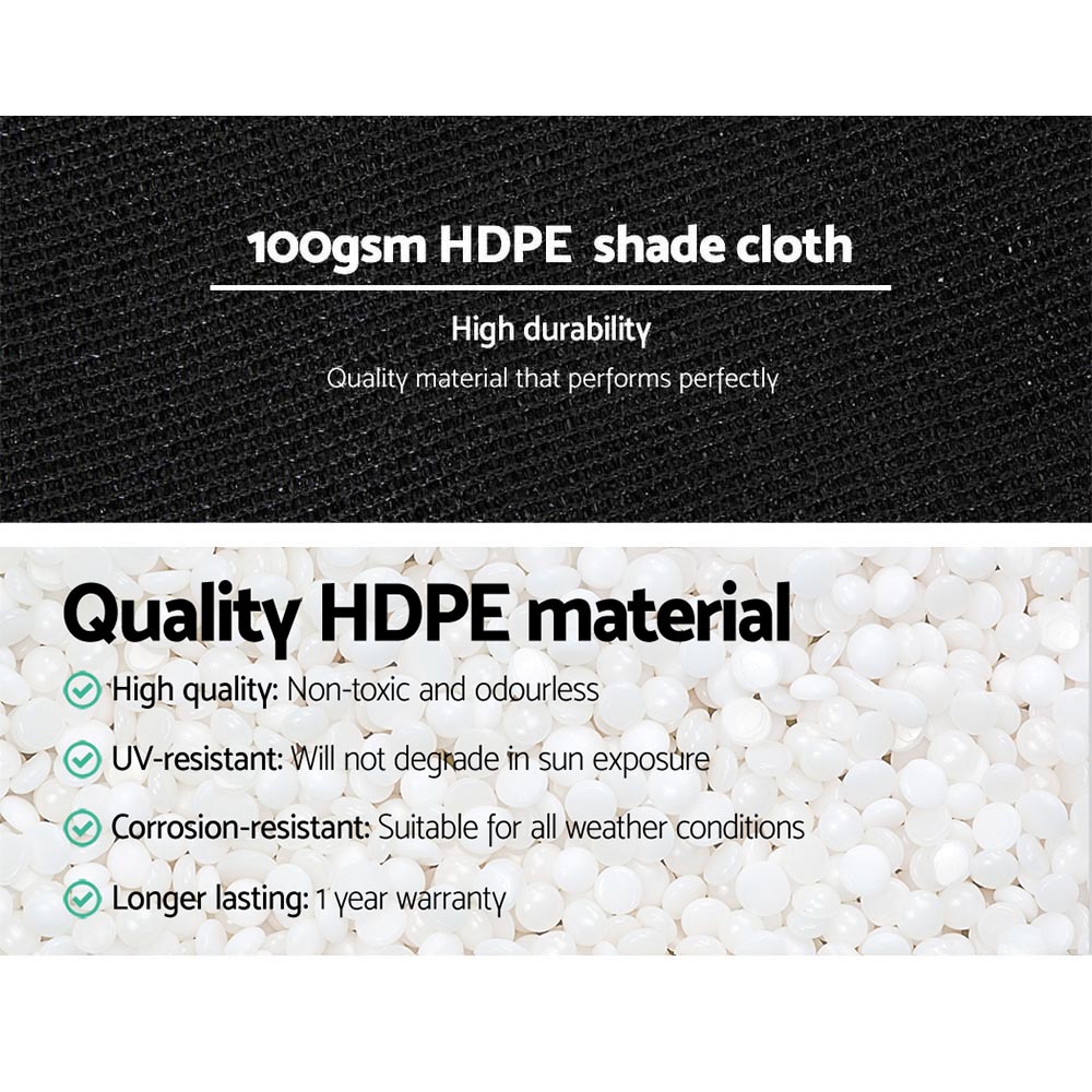 Instahut 50% Shade Cloth 3.66x20m Shadecloth Sail Heavy Duty Black โ image 5