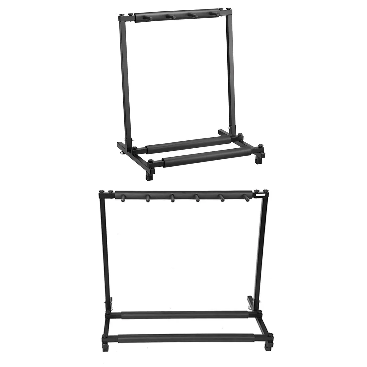 Multi Guitar Stand Guitar Rack Padded Folding Design Hold 3/5 Guitars Adjustable - 5 Guitar Stand — image 3