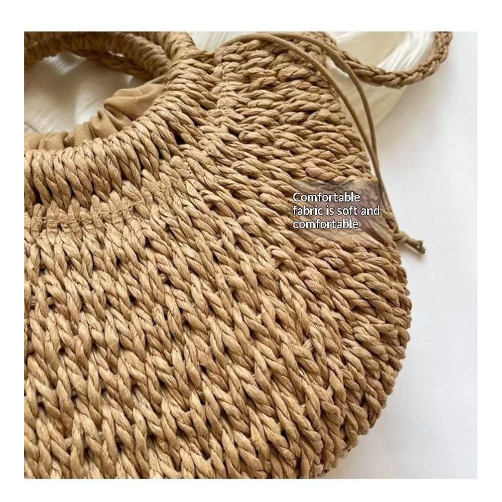 Beach Purse Straw Crossbody Bags for Women Straw Purse Beach Bag Woven Summer Purses for Women(brown) — image 5