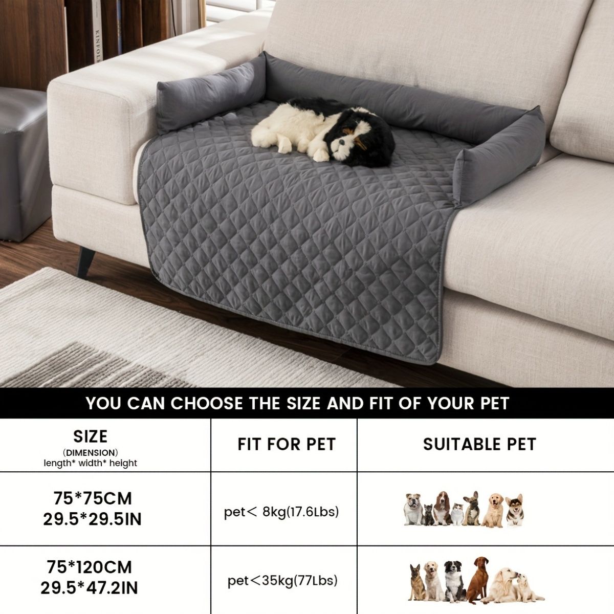 75 × 75CM scratch resistant pet bed cover