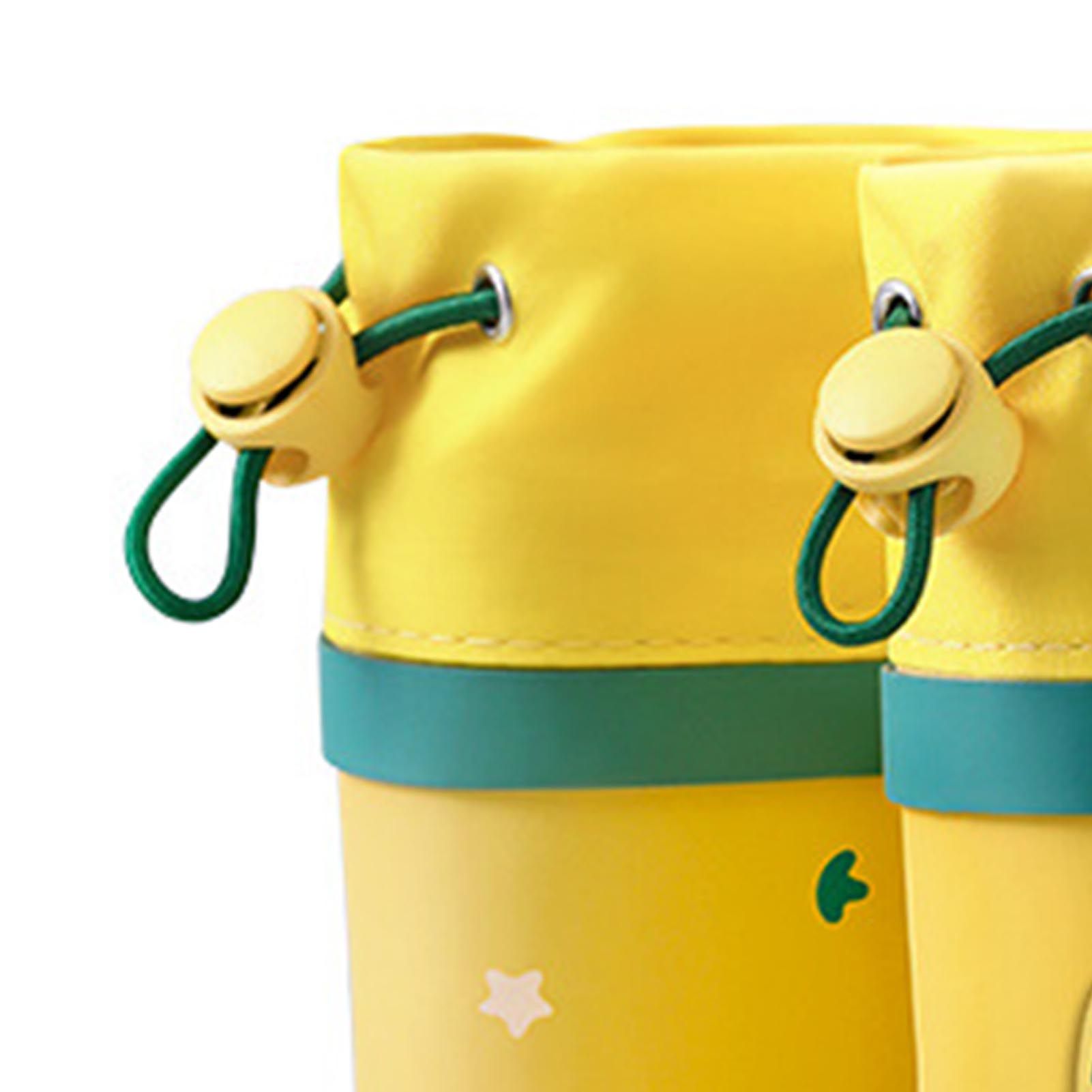 Kids Rain Boots Slip Resistant Cartoon Dinosaur Waterproof Rubber Children Tall Rain Shoes for Boys Girls Yellow and Green Dinosaur 25