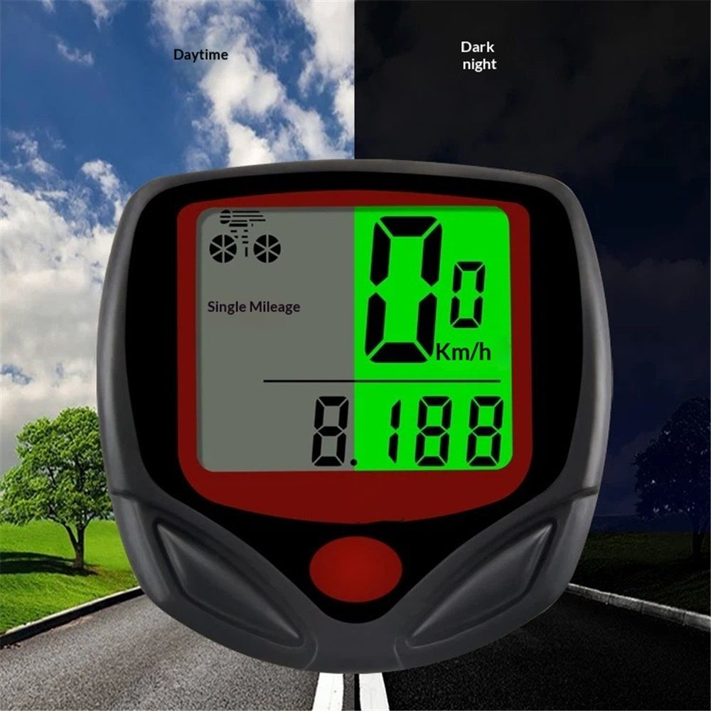 Bicycle Speedometer Odometer Wireless Cycling Computers Waterproof Cycle Bike Computer with LCD Display & Multi-Functions — image 5