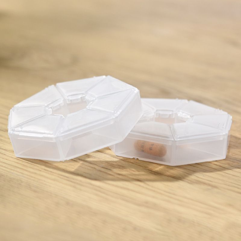 7-Sided Portable Pill Box Medicine Planner Small case (Seven Day Weekly Travel Container) Vitamin Holder Boxes Organizer 2pcs โ image 5