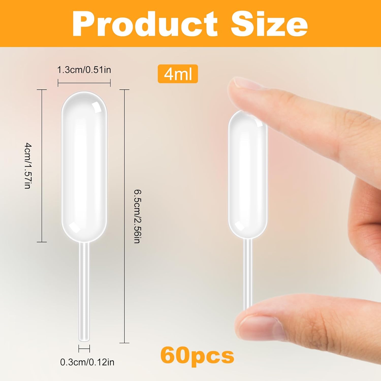 25Pcs Cupcakes Pipettes, 4ml Clear Plastic Pipettes - Transfer Liquid Pipettes Dropper for Chocolate, Strawberries Cupcakes, Ice Cream, Mini Cakes, Waffles — image 2