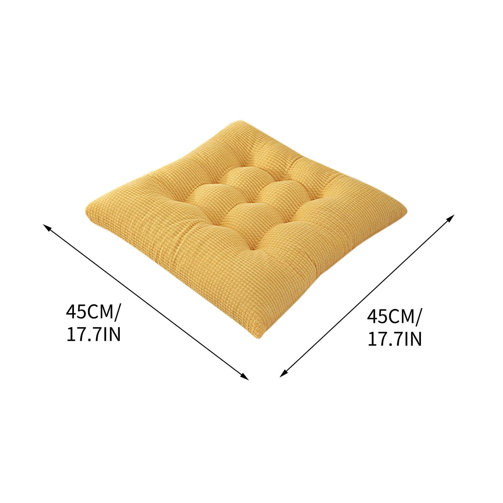 Solid Color Thickened Corduroy Chair Cushions 17.7 * 17.7in Extra-Large Size Seat Cushion with Machine Washable,Large Size Dining Chair Cushion Student Office — image 4