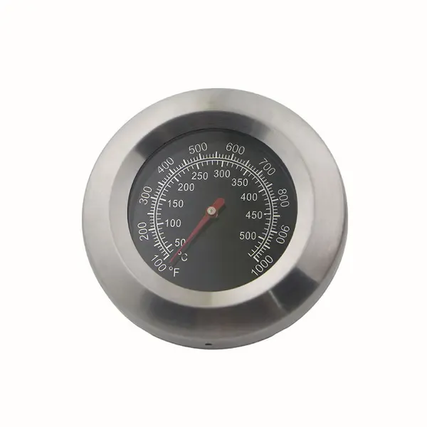 BBQ Grill Thermometer, Stainless Steel Temperature Gauge for Smokers and Charcoal Grills, 7.6 cm Dial, 0-538 C