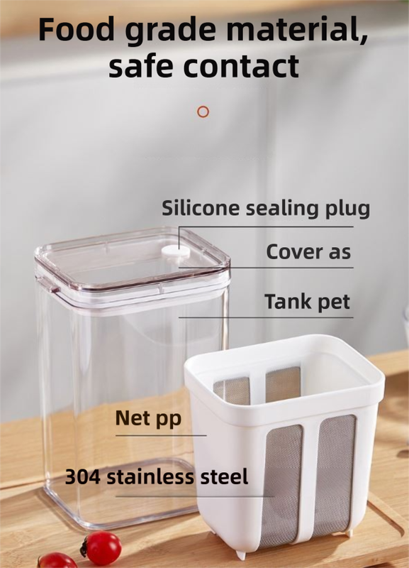 White Premium Greek Yogurt Strainer with Removable 304 Stainless Steel Fine Mesh & Transparent Airtight Storage Container โ image 5