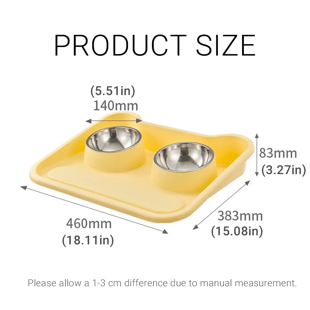 Double Pet Feeding Bowl Set Tilted Raised Anti Spill Dog Cat Food Water โ image 3
