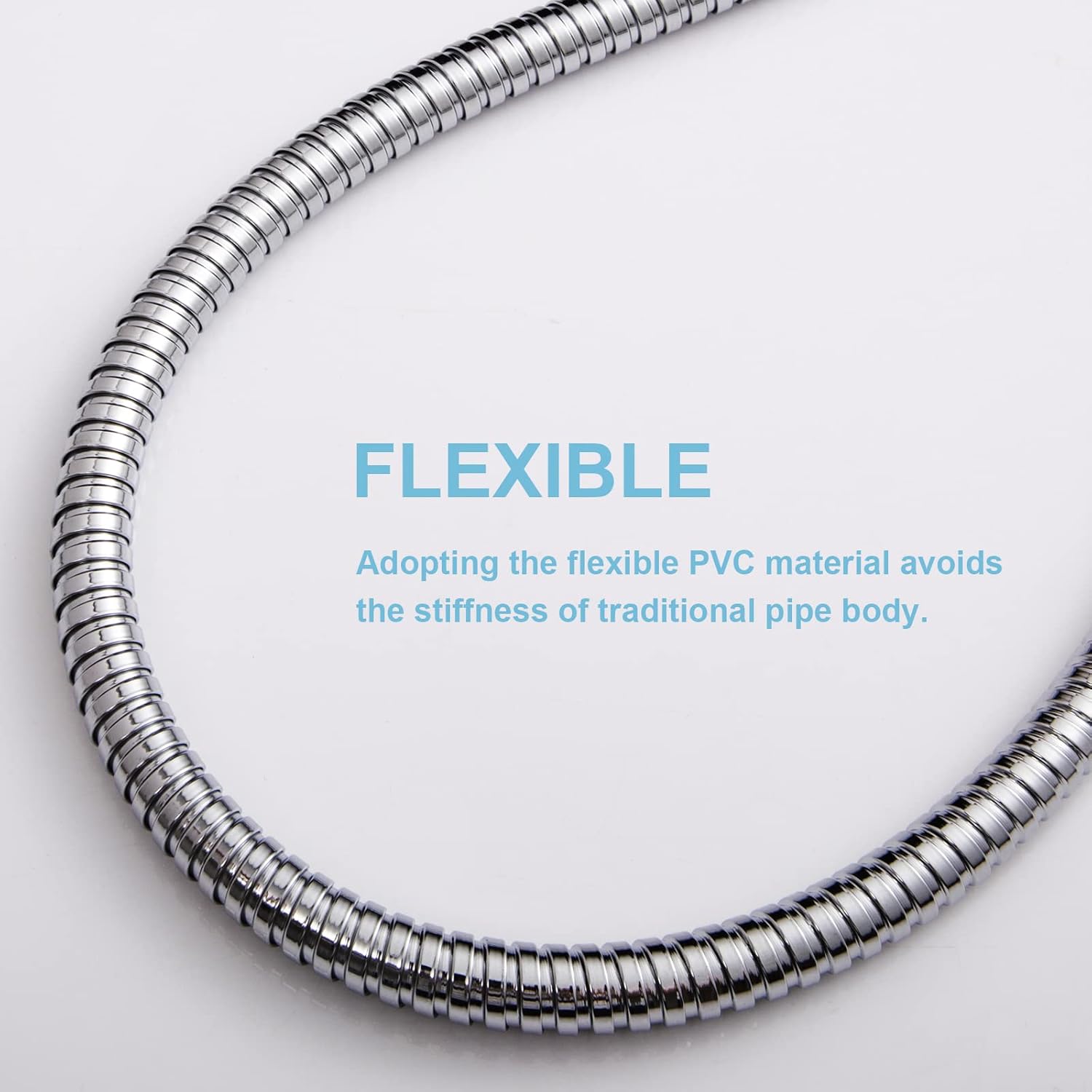 Shower Hose, 48 Inch Bidet Hose High Pressure Explosion Proof Toilet Hose for Bidet Sprayer Stainless Steel Electroplating Handheld Shower Hose Flex Hoses with — image 5