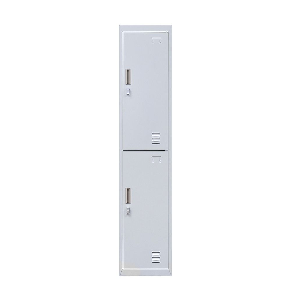 2-Door Vertical Locker for Office Gym Shed School Home Storage — image 6