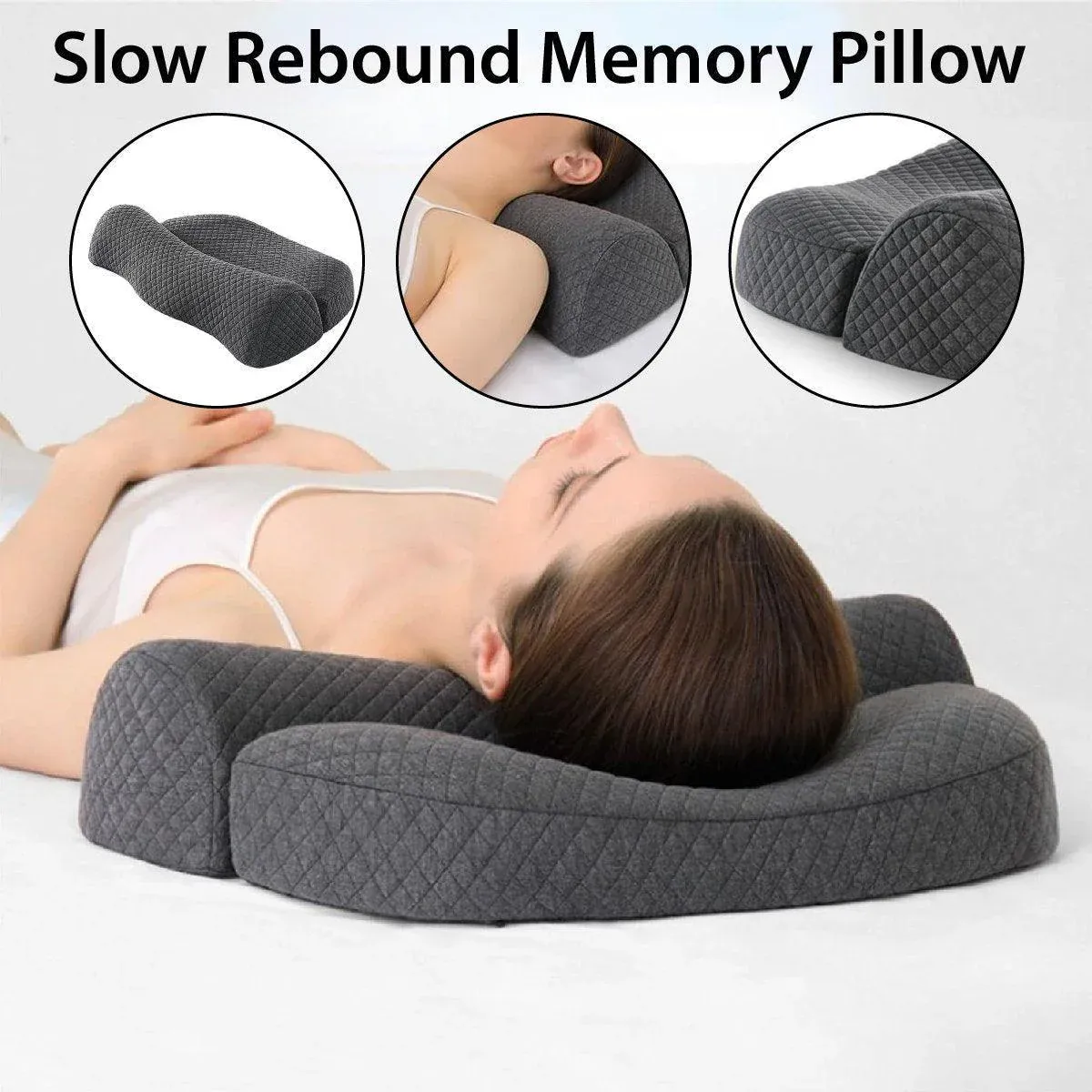 Memory Foam Cervical Pillow Ergonomic Neck Support for Comfortable Sleep