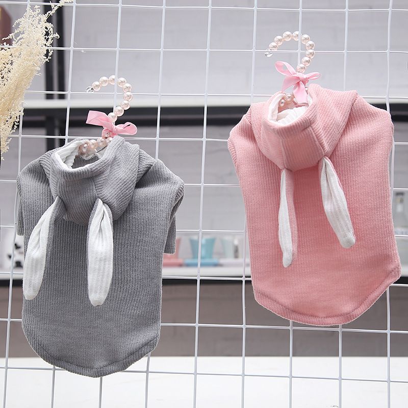 Odd Pet Rabbit Ear Vest Dog Cat Clothes gray long ear vest XXL โ image 3