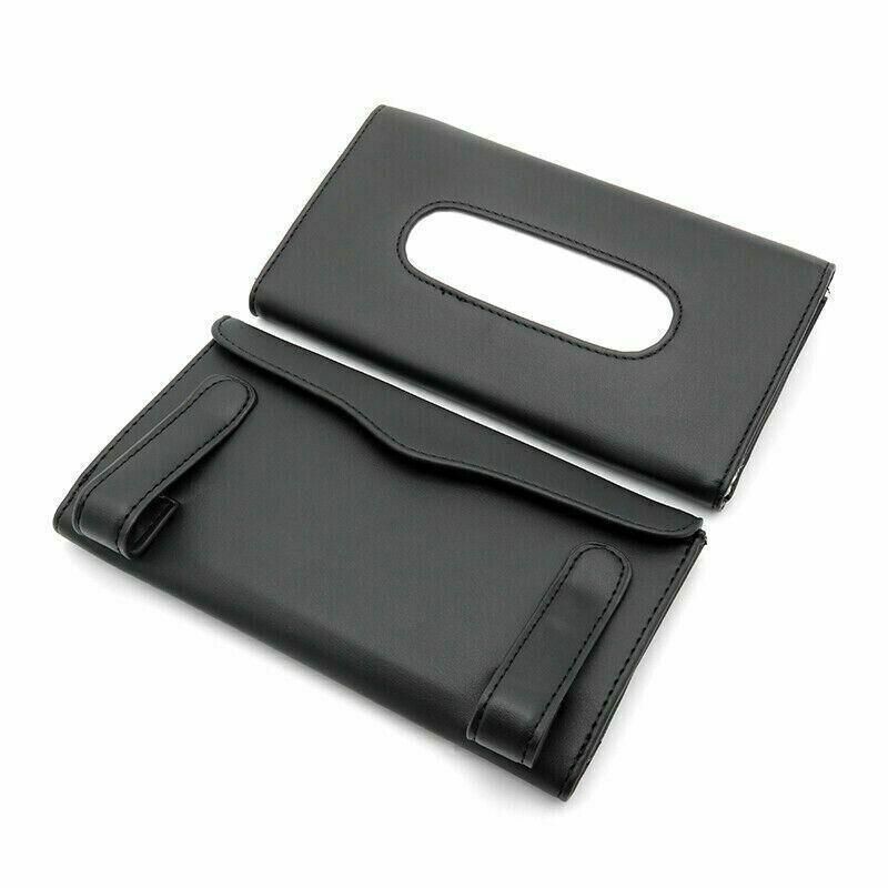 Car Tissue Box Cover Towel Sun Visor Paper Napkin Case Holder Organizer Storage — image 2