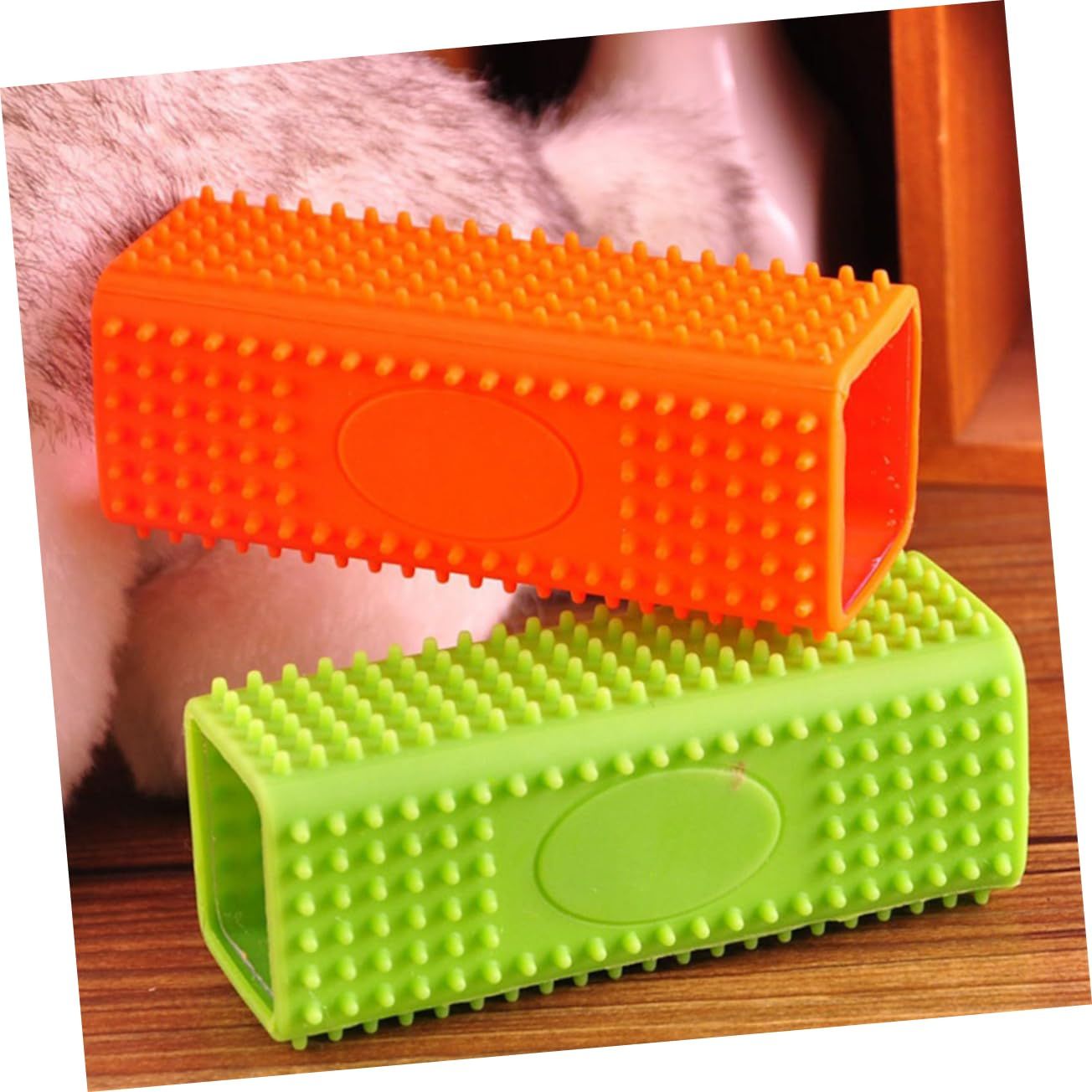 Pet Dog Cat Hair Remover Furniture Rubber Pet Hair Block Roller Cleaner, Carpet Brush for Dog Hair Sofa Hollow Rubber โ image 4