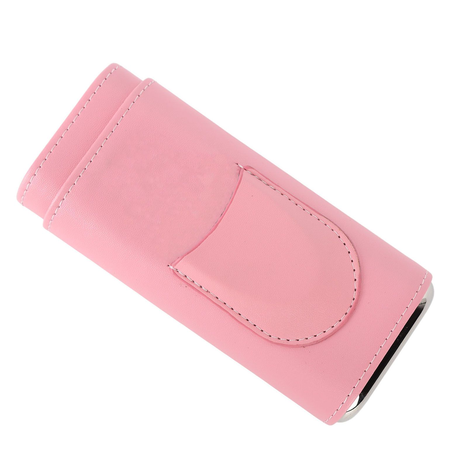 3 Fingers Cigar Case Fashion Elegant Faux Leather Ligthweight Portable Cigar Humidor Box for Travel Daily Pink โ image 3