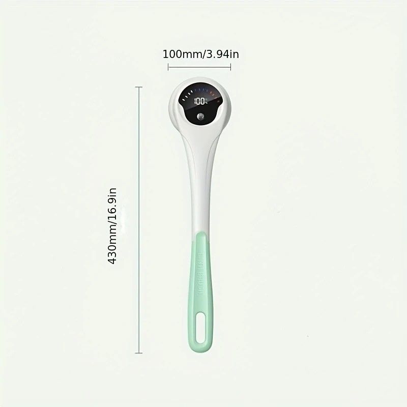 Multi-Function Electric Body Brush: 360° Rotation, Auto-Cleaning, 5 Brush Heads, 3-Speed Adjustment, Wet & Dry Use for Home Spa Experience.GREEN — image 4