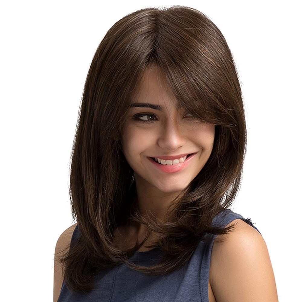 Brown Wigs Long Wavy Synthetic Wig Natural Curly Wigs for Women 20 Inch tangle-free, sheeding-free, natural, silky and soft โ image 2