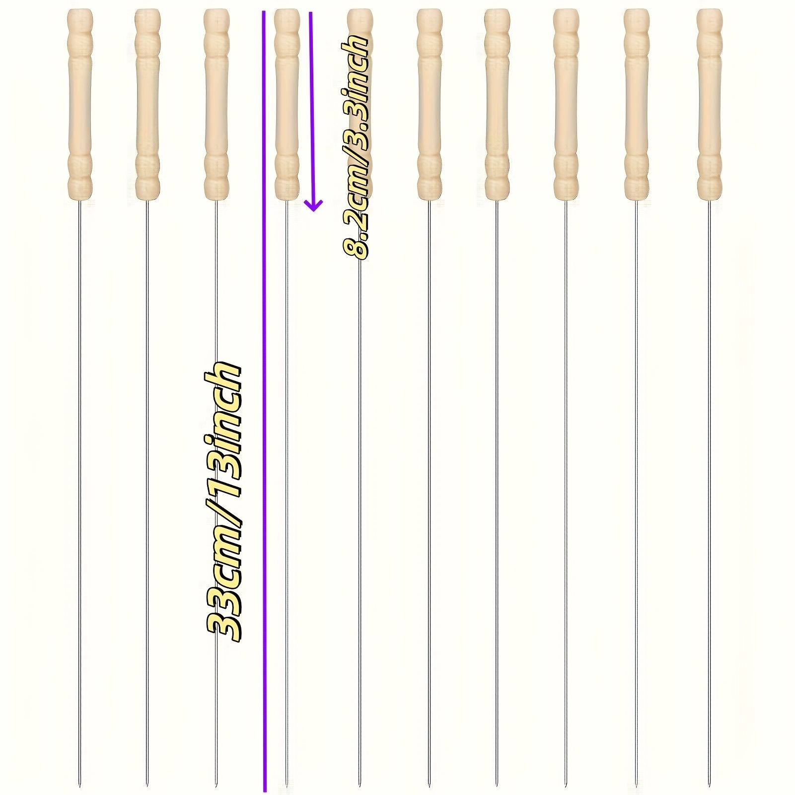 50 stainless steel barbecue skewers for outdoor picnics, perfect for outdoor barbecues, camping, and picnics — image 5