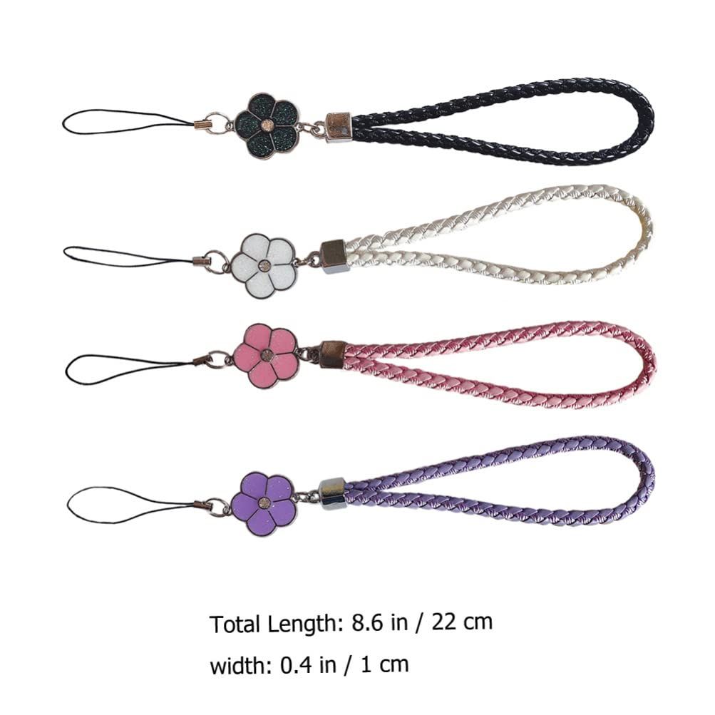 4pcs Cell Phone Charm Phone Lanyard Wrist Strap for Girls Phone Charms Strap Keychain Flower Phone Charms Wrist Strap โ image 5