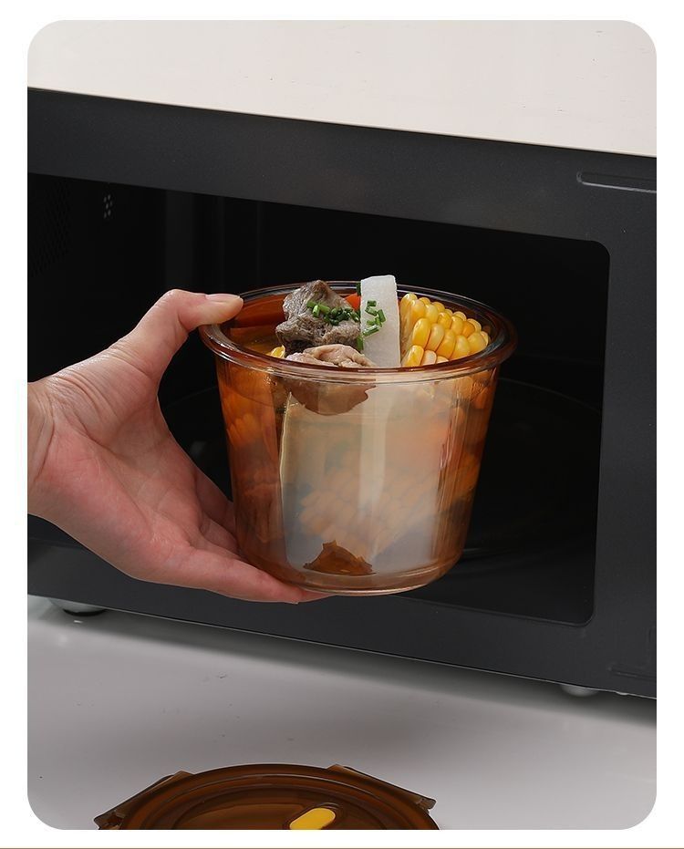 soup container - Amber - Size 750ML-2PCS — image 2