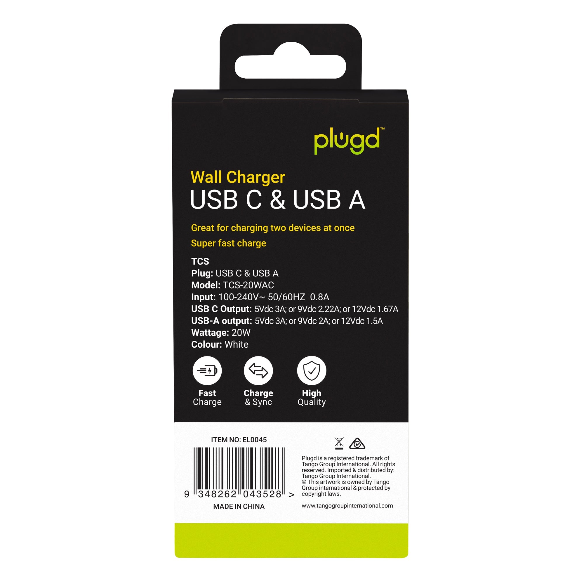 20W USB C & USB A QC3.0+PD Fast Charging Wall Charger — image 5