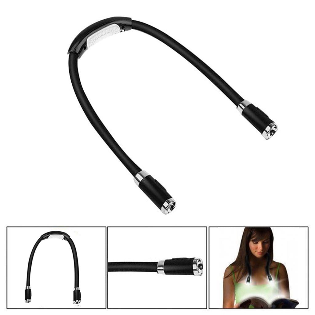 Rechargeable LED Neck Reading Light, 3 Modes Neck Reading Lamp, Hands Free Flexible Torch, U-Shaped LED Light with Soft Silicone Arms Comfortable Wear, for — image 3