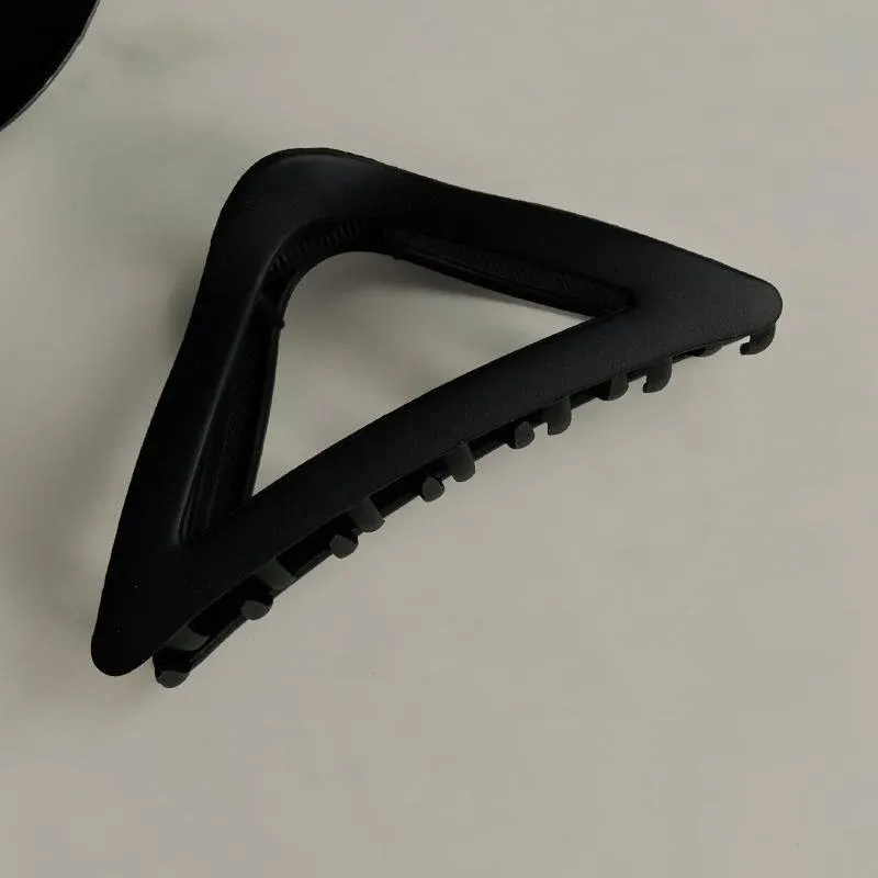 Women's Simple Hair Claws Clip Large Geometric Barrette Ponytail Clamp Hairpin - Black โ image 6