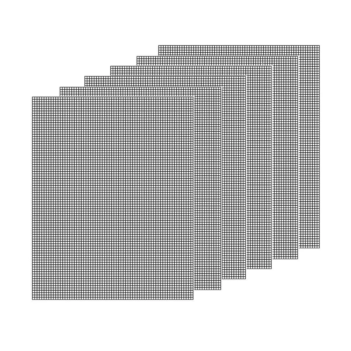 3/6/10PCS Non-Stick BBQ Grill Mat Mesh Liner Cooking Barbecue Sheet Baking Pad - 40 × 30cm-6PCS