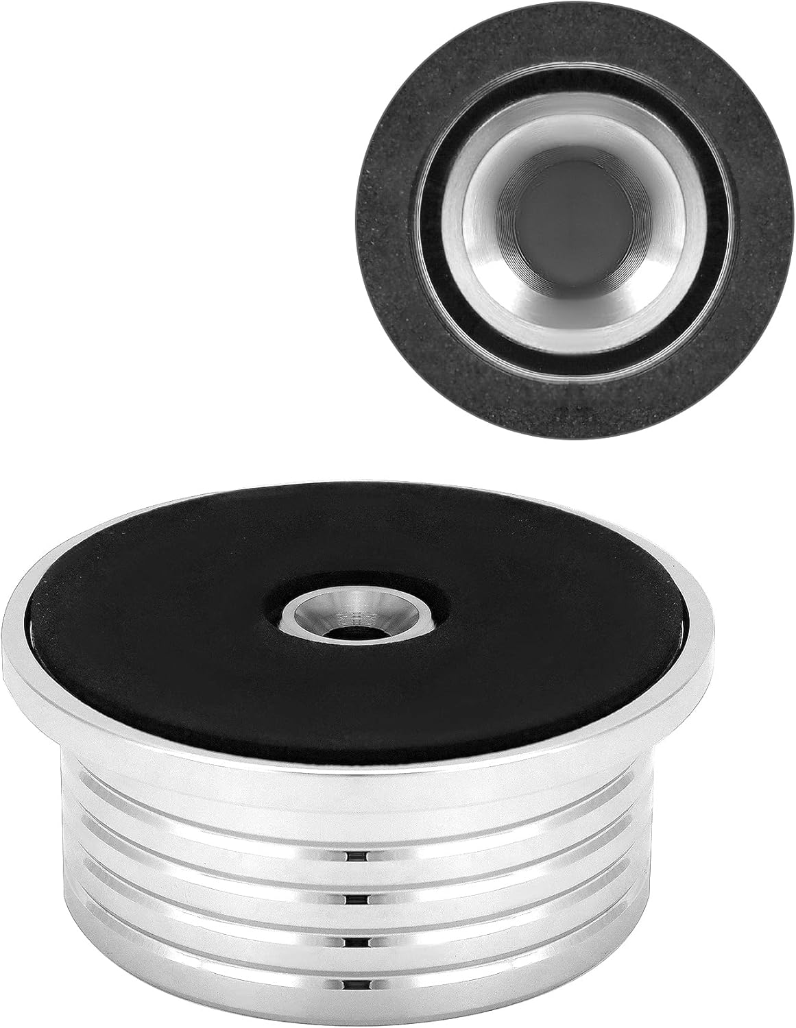 Record Weight Phono Disc Stabilizer, 60HZ Record Weight Stabilizer, with Bubble Leveling (60Hz, Silver) — image 4