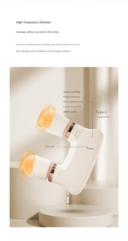 Pink Portable Dual Head Mini Massager - 5 Modes, Quiet Operation, USB-C Rechargeable โ image 6