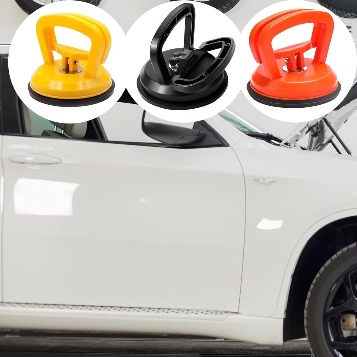 Mini Car Dent Remover - 3 Pieces - Dent Removal Station - Suction Cup - Glass Carrier - 5.8cm - Car Dent Puller - Mini Car Dent Puller - Black — image 4