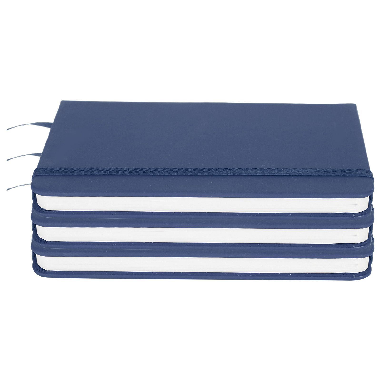 3Pcs PU A6 Business Notepad Hardcover Strap Notebook Diary Stationery Office School SuppliesBlue β image 2