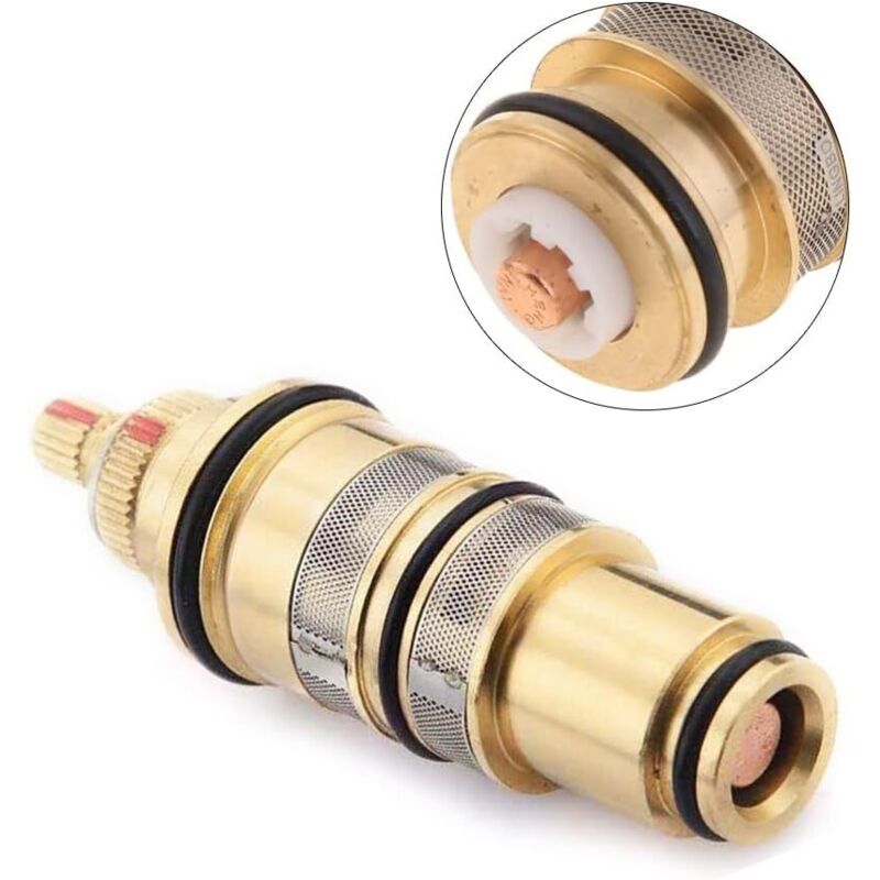 Brass Replacement Thermostatic Cartridge Shower Mixer Valve Bar Repair Kit Temperature Control For Shower Mixer Ba — image 2