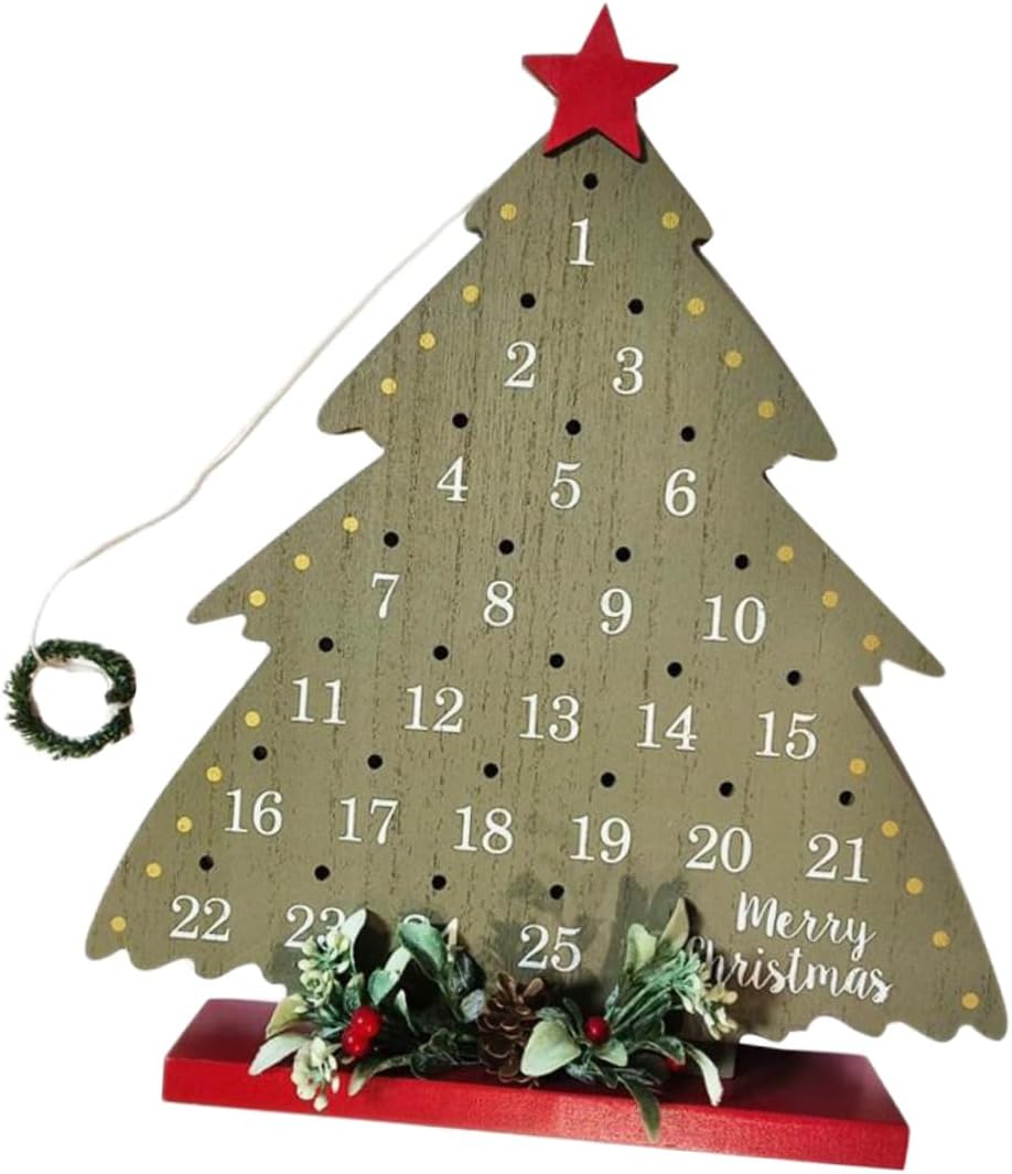 2026 Christmas Tree Advent Calendar - 1 Piece - Office Decoration - Holiday Countdown Function - Festive Charm