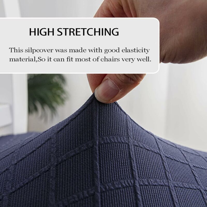 Diamond Lattice Waterproof Seat Covers For Dining ROom Chairs, Stretch Kitchen Chair Covers For Dining ROom, Seat โ image 3