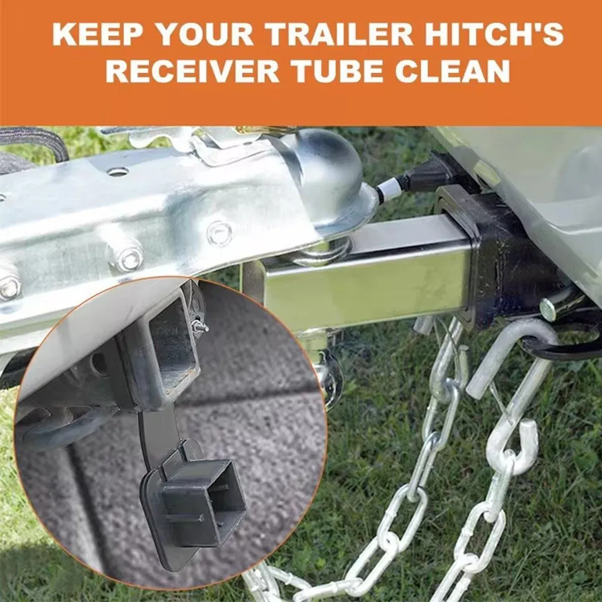 2pcs Car Trailer Hook Cover Retrofit Decoration Protective Towing Hitch Cover — image 6