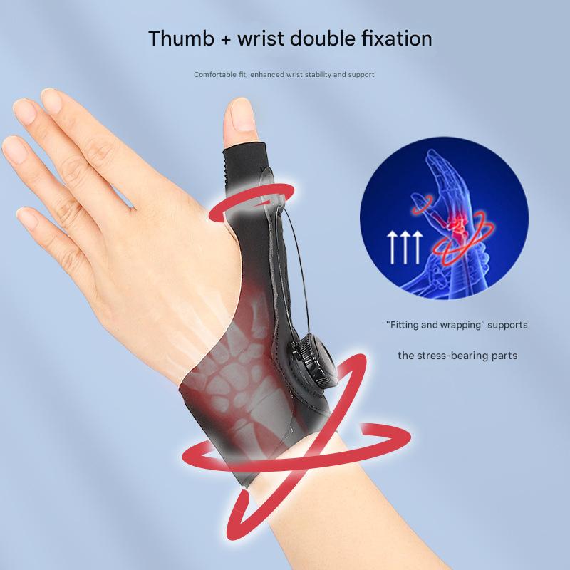 Black Adjustable Thumb Brace with Dial System - Wrist & Thumb Stabilizer for Pain Relief — image 3