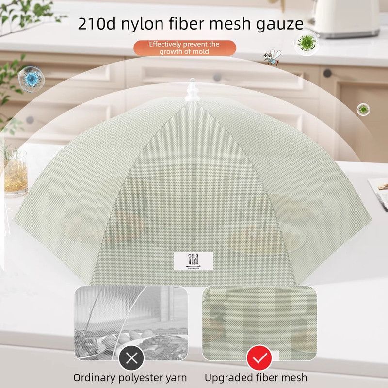 Foldable Mosquito-Proof Food Cover, Household Fly Screen, Fine-Mesh Breathable Dining Table Cover - Square — image 3
