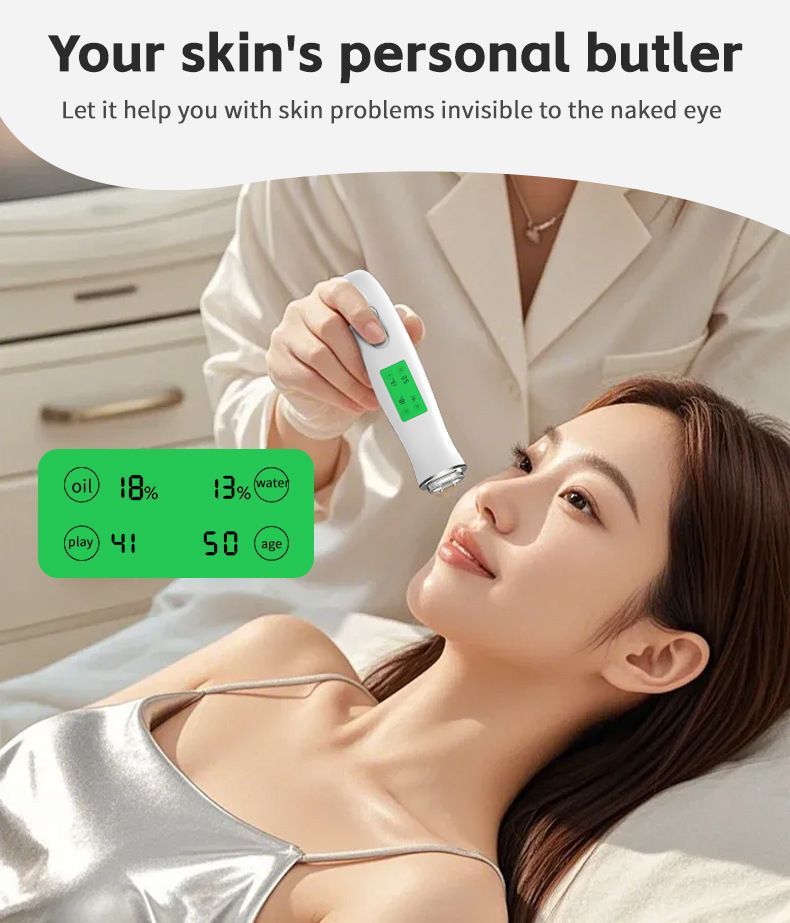 Professional Skin Moisture Tester, Digital Facial Oil Detector, High Precision Skin Hydration Analysis Meter, Hydration monitor,Portable Skin Analyzer with LCD โ image 4