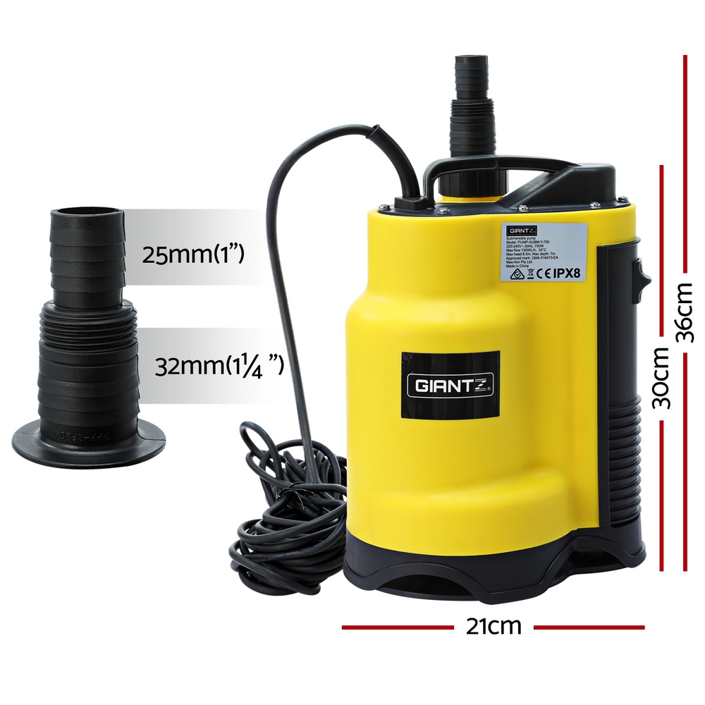 Giantz Garden Water Submersible Pump 400W Dirty Bore Sewerage Tank Well Steel โ image 2