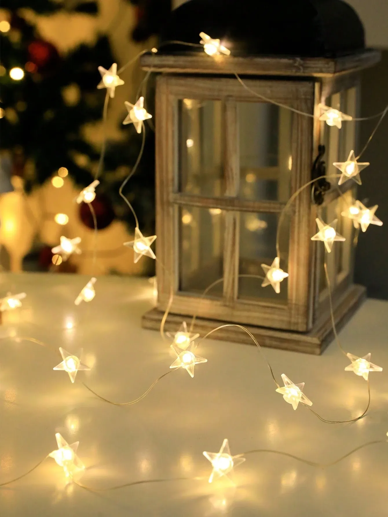 1PC LED Starry Night String Lights – 3M 20 USB LEDs Starry Sky Effect Decorative Lights for Bedroom, Baby Room, Weddings, Indoor/Outdoor Party, Battery — image 2