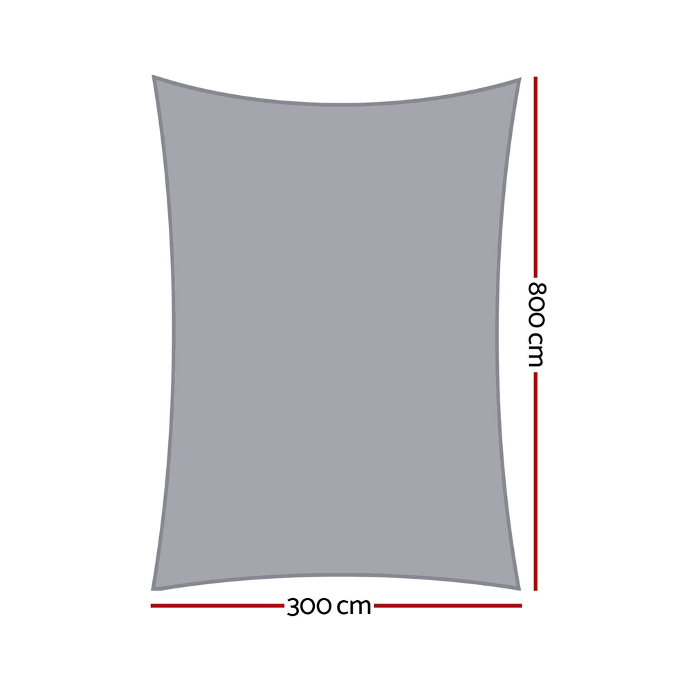 Instahut Waterproof Shade Sail Shade cloth Canopy 220GSM 3x8m — image 2