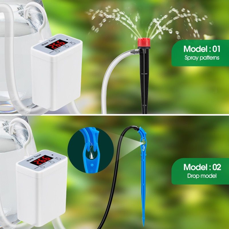 Smart Automatic Plant Watering Drip Irrigation System with Timer, Rechargeable Battery, Dual Spray & Drip Modes, Balcony Gardens — image 4
