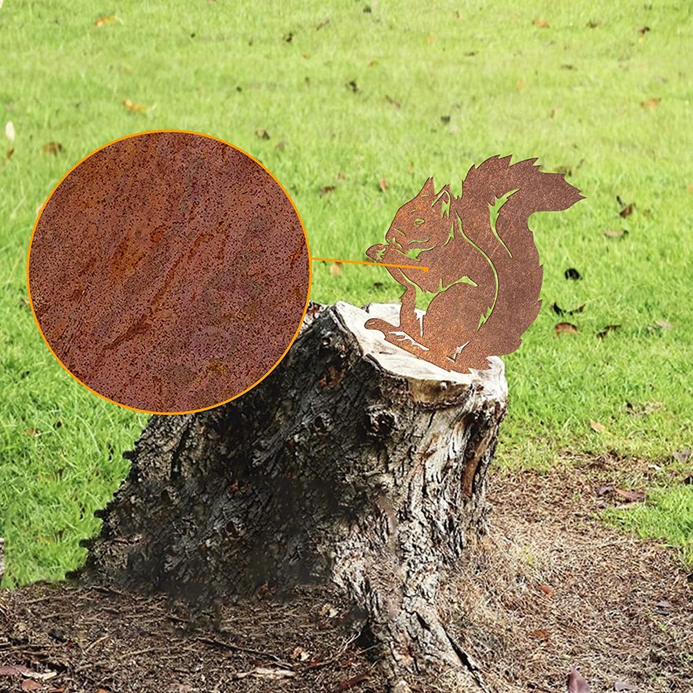 Rusty Standing Tree Stake Metal Rust Figure Garden Stake Outdoor Garden Yard Decoration โ image 5