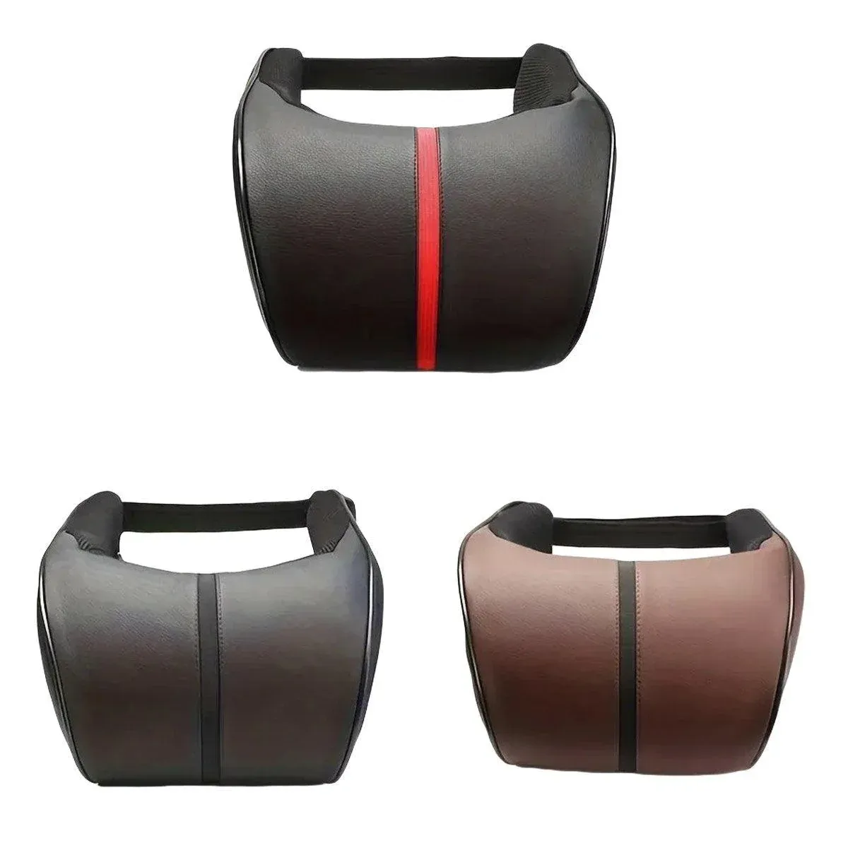 Car Headrest Neck Pillow for Comfortable Travel Support Memory Foam Car Pillow - Brown β image 3