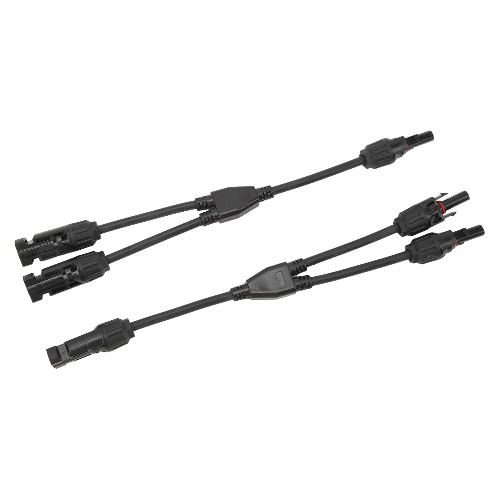 1 Pair Solar Panel Y Branch Parallel Cable 2 to 1 Solar Connectors Y Branch Parallel Adapter Cable Wire Plug Tool Kit MFF FMM 30CM 0.98FT — image 3