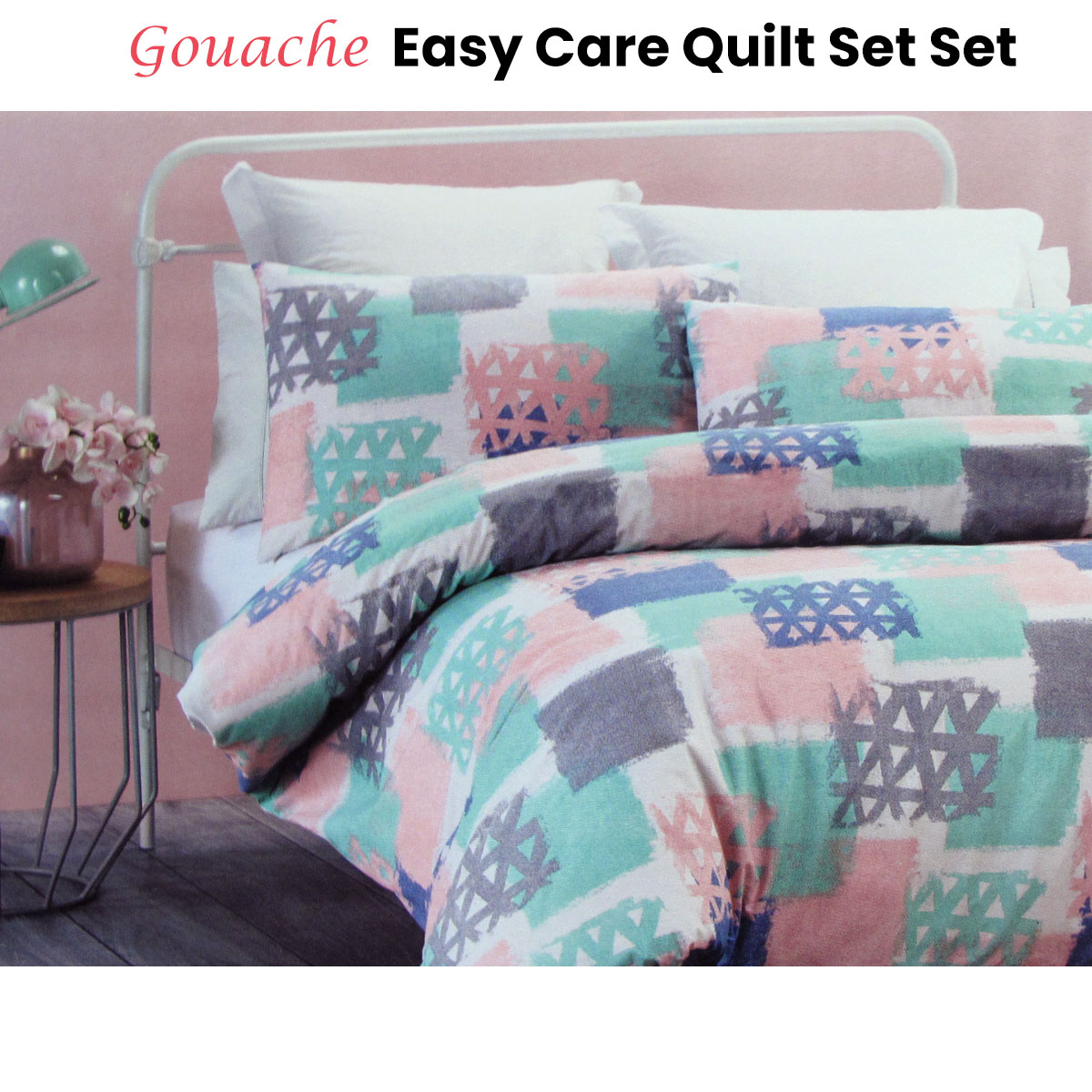 Belmondo Gouache Niro Easy Care Quilt Cover Set King — image 2